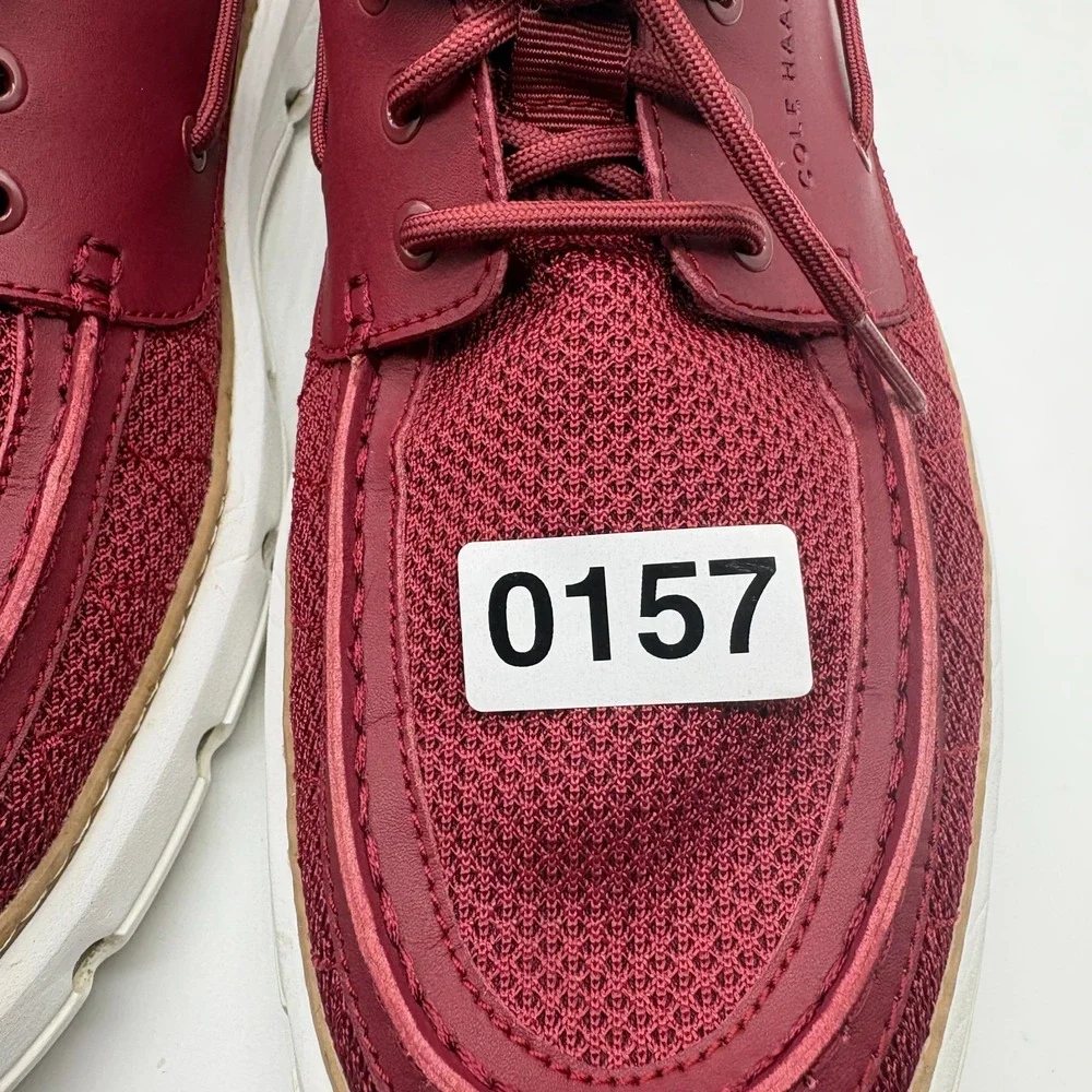 Cole Haan 4.Zerøgrand Regatta C35976 Mens US 11M Boat Shoes Red Lace Up Sneakers